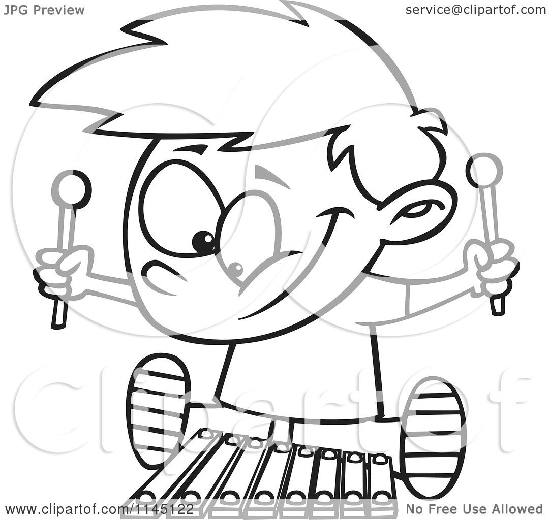 xylophone clipart black and white - photo #23