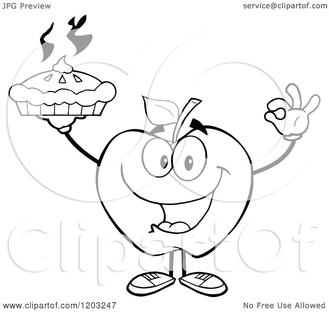 apple pie clipart black and white - photo #48