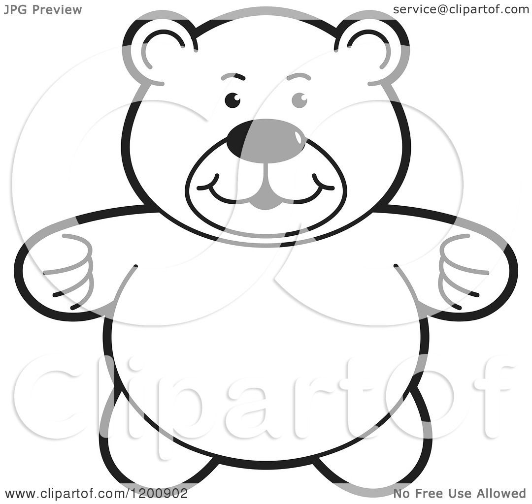 free black and white teddy bear clip art - photo #48