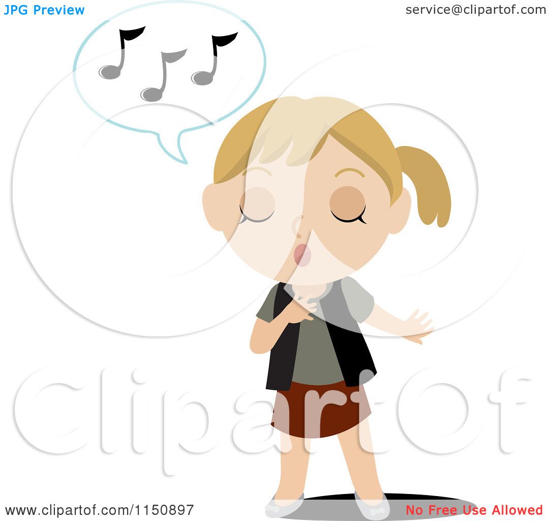 clipart of a girl singing - photo #29