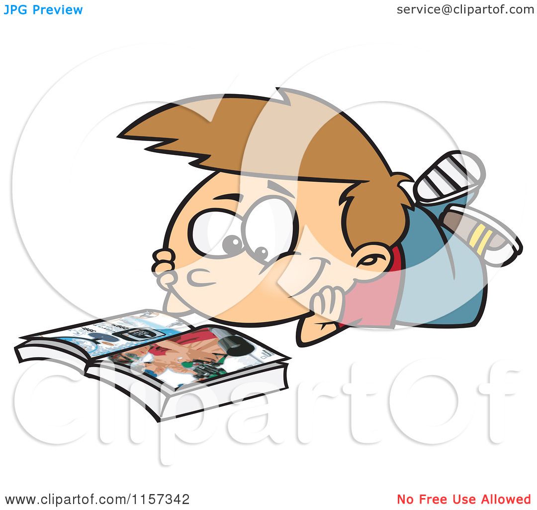 free clipart of a boy reading a book - photo #37