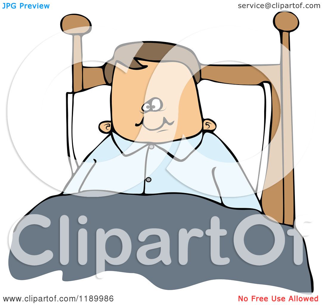 ... of a Boy Sitting up in Bed - Royalty Free Vector Clipart by Dennis Cox