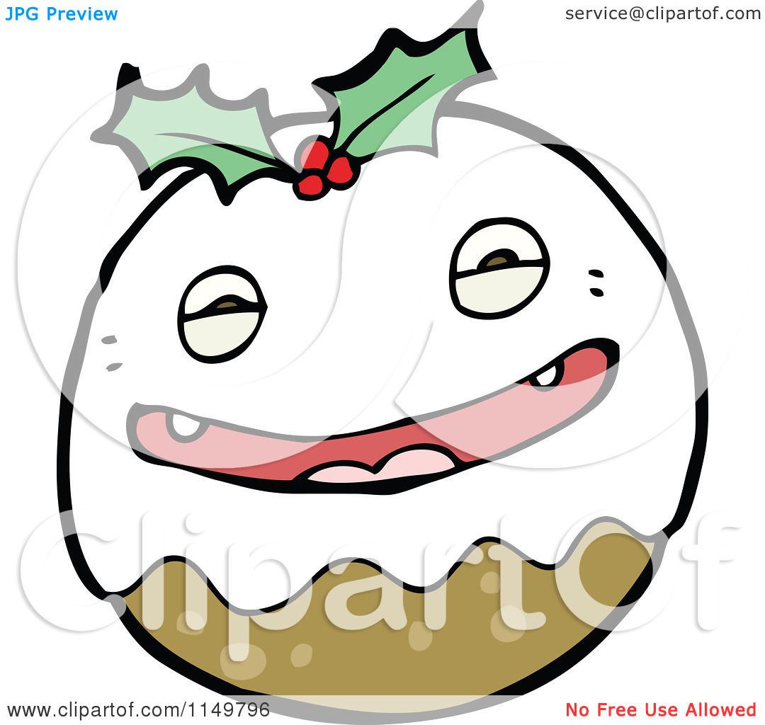 Cartoon of a Christmas Pudding Mascot - Royalty Free ...