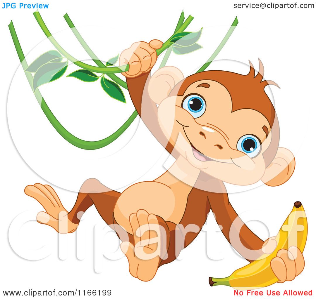 clipart monkey swinging in a tree - photo #38