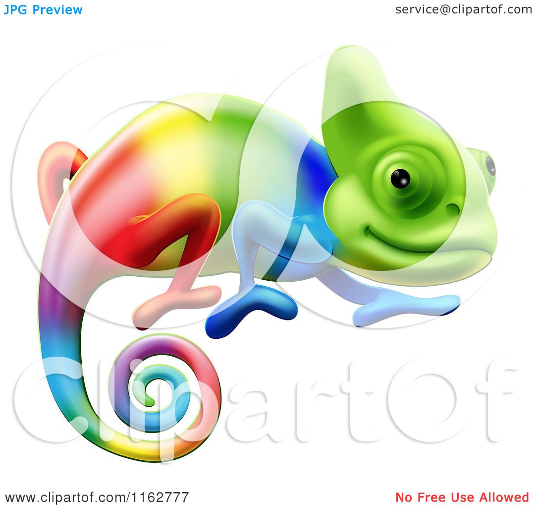 rainbow chameleon clipart - photo #4