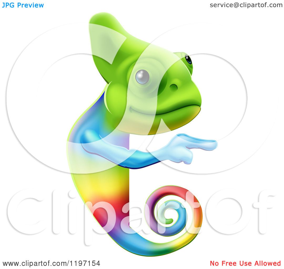 rainbow chameleon clipart - photo #26