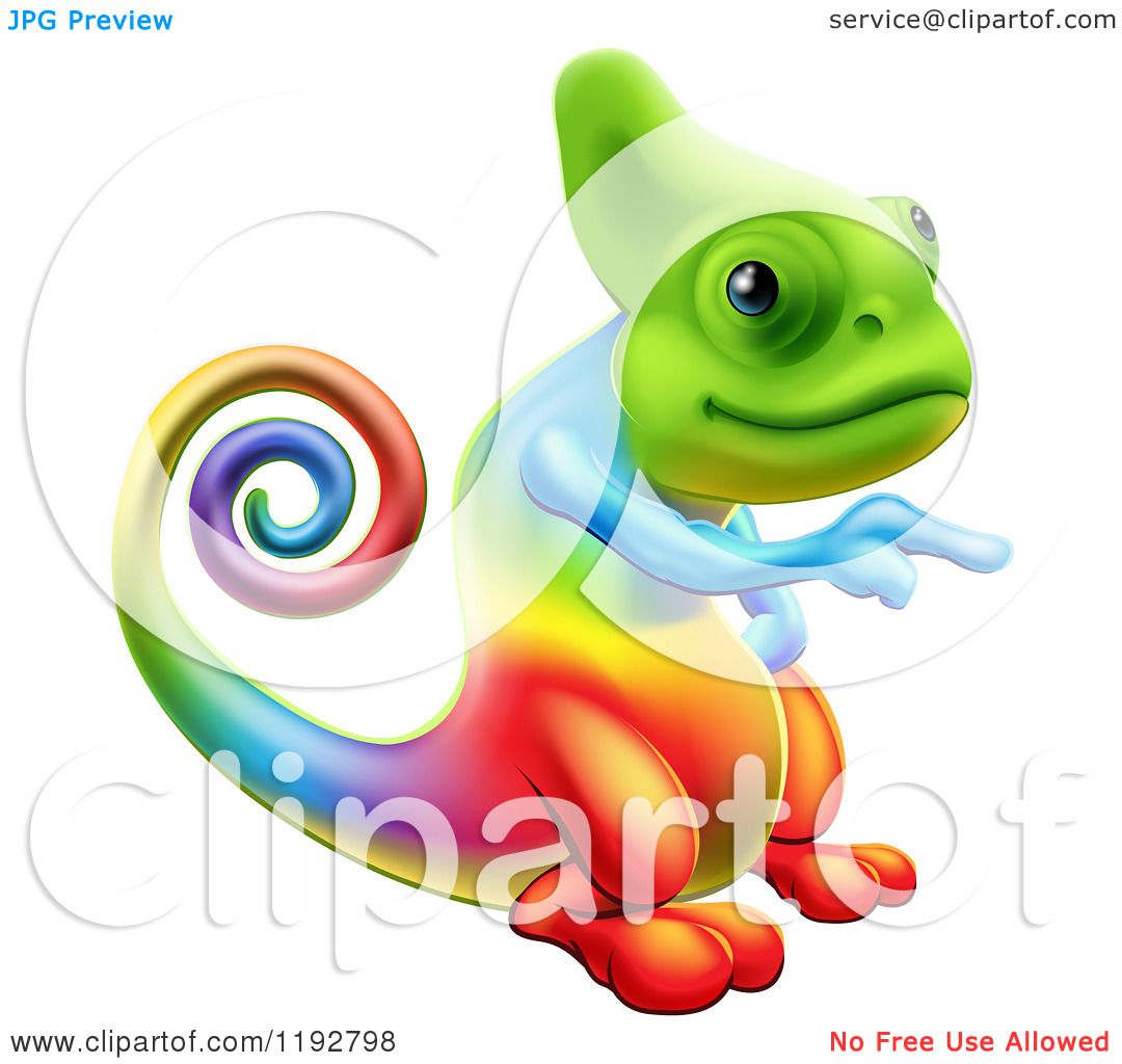 rainbow chameleon clipart - photo #6