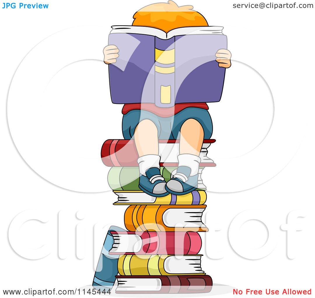 free clipart of a boy reading a book - photo #43