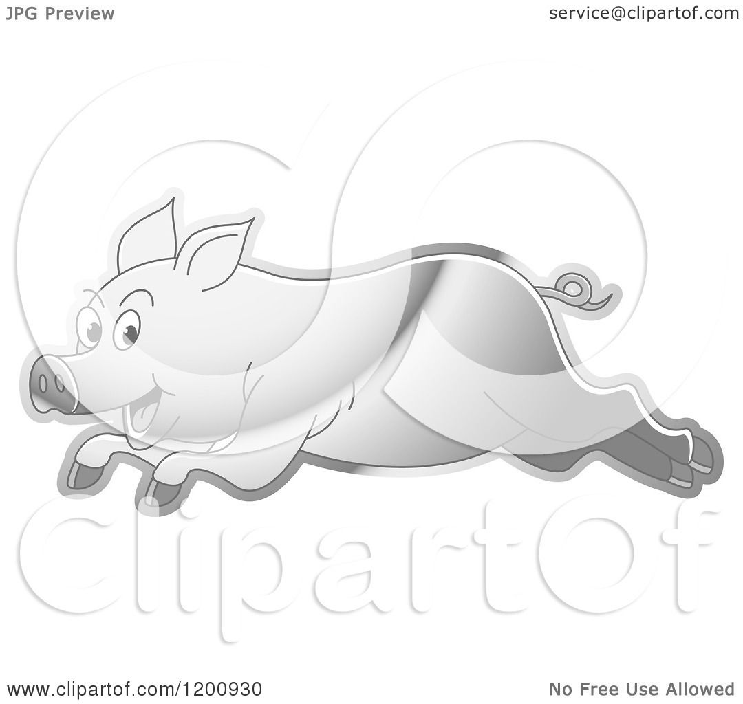 free clip art running pig - photo #43