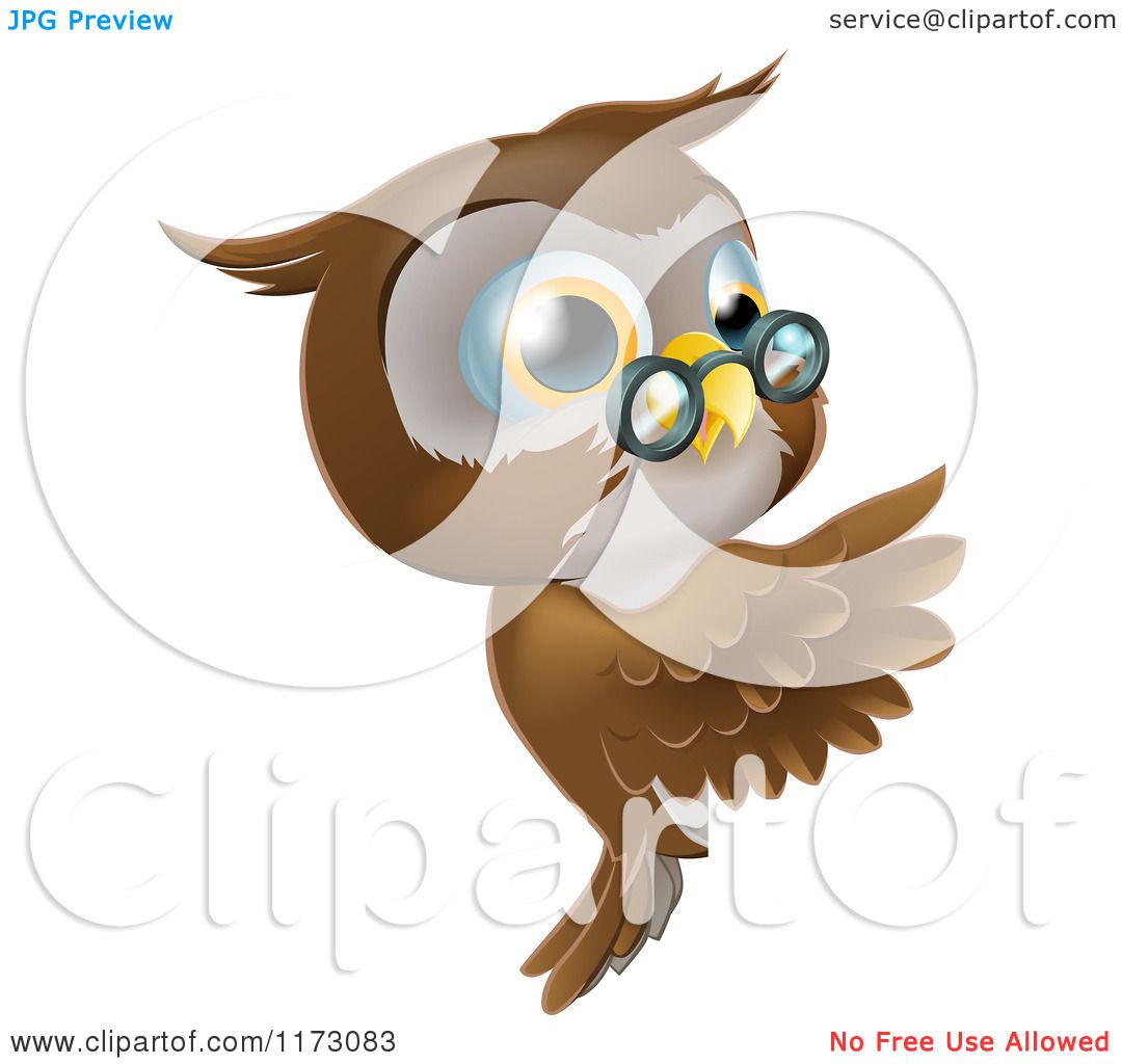 clip art owl with glasses - photo #43