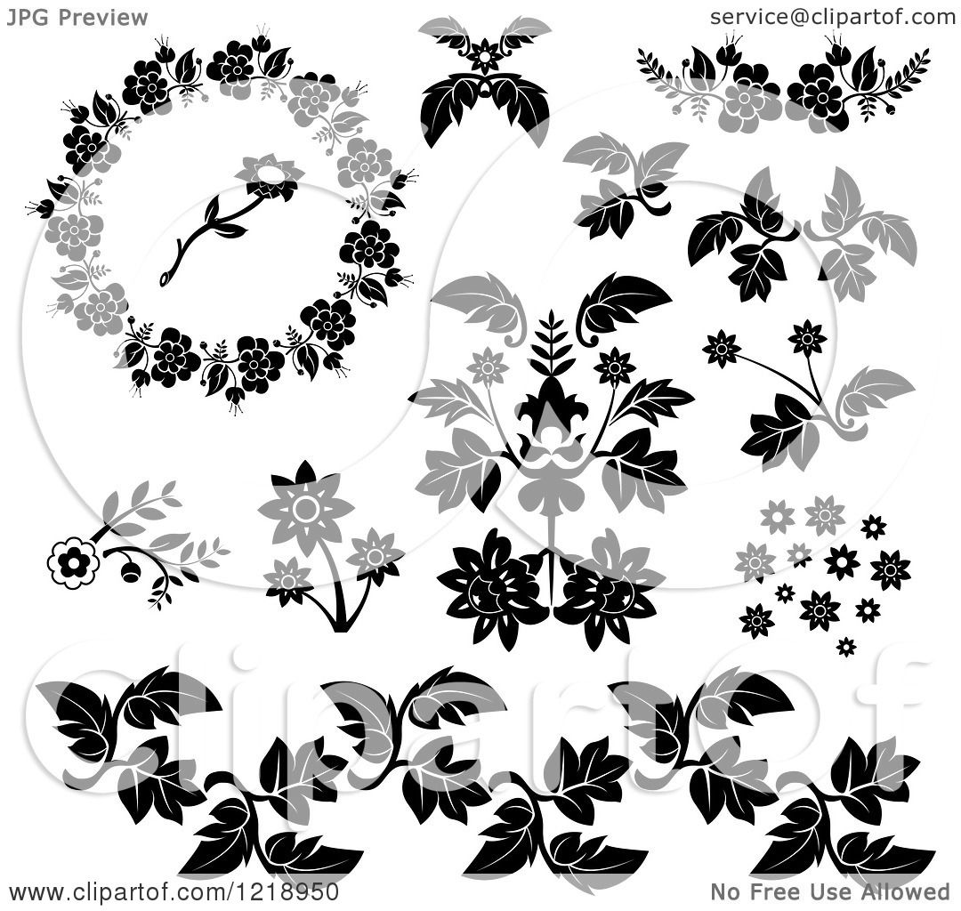 clipart flowers and leaves - photo #39