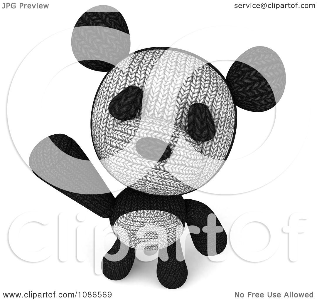 Panda Bear Waving