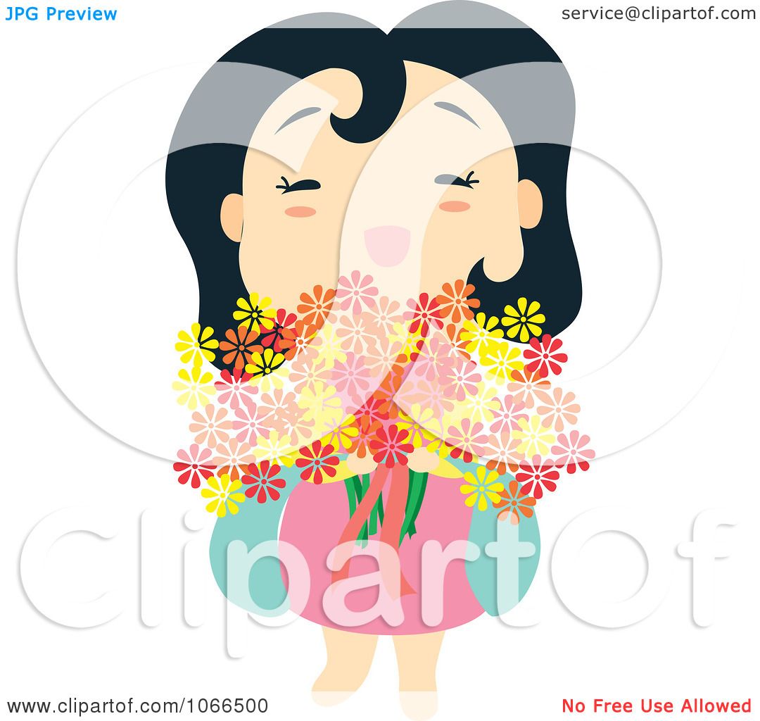 clipart girl with flowers - photo #35