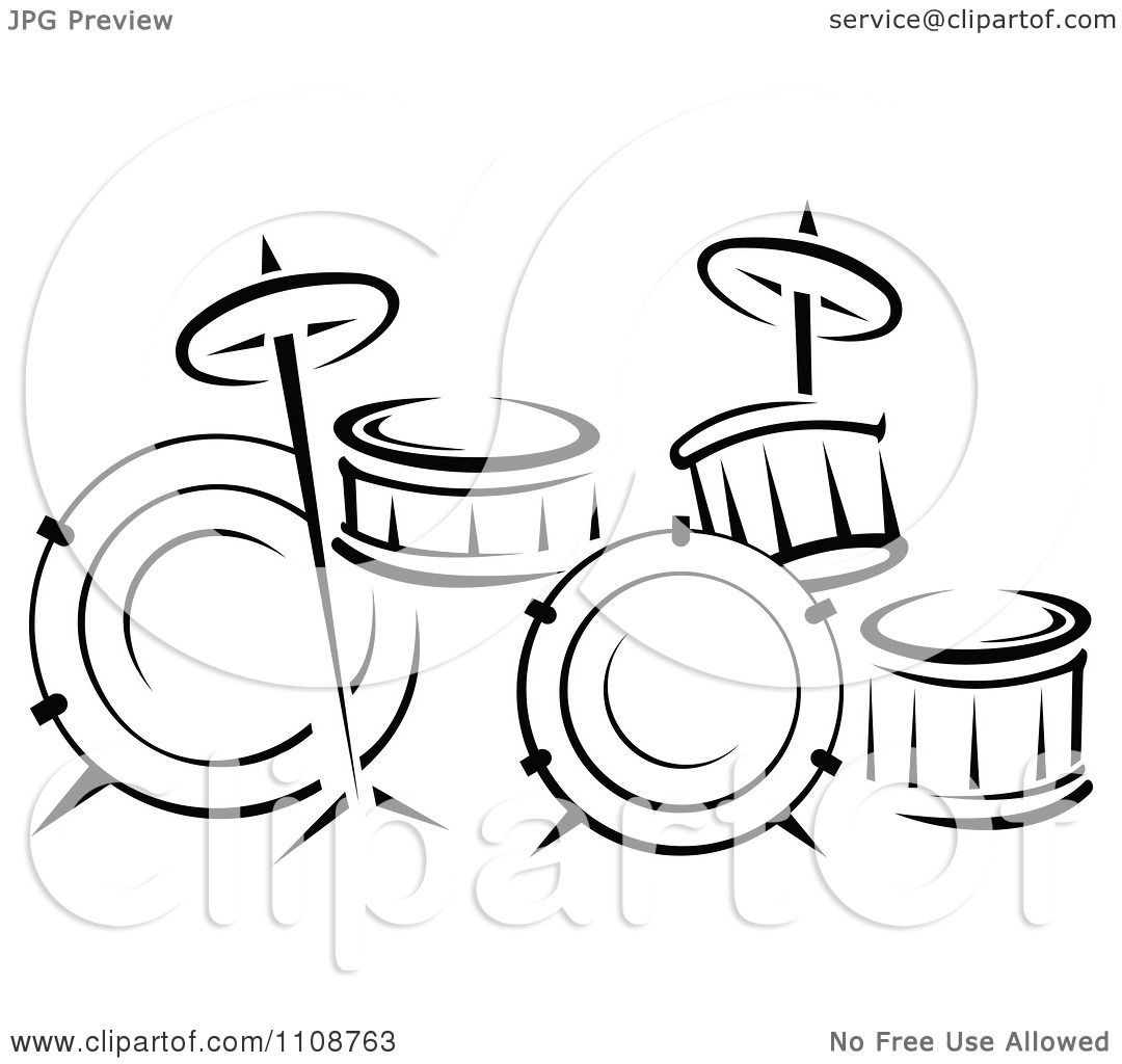 music instruments clipart black and white - photo #46