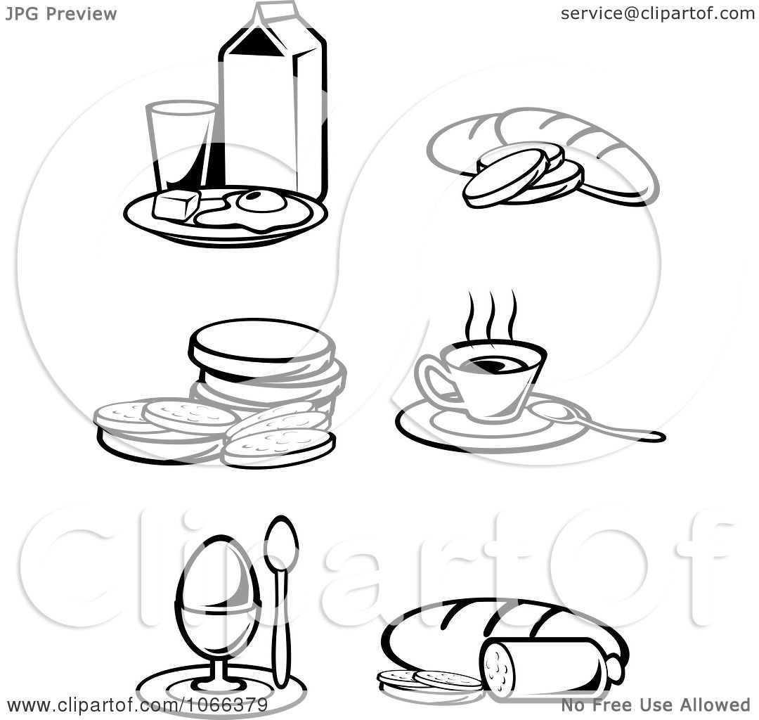 free black and white food clipart - photo #37