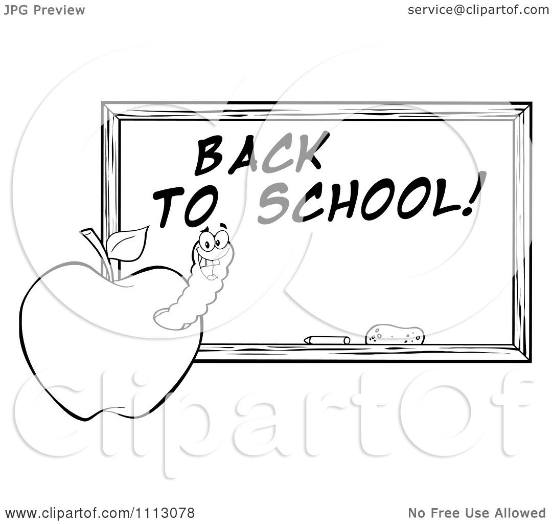 back to school clipart free black and white - photo #26