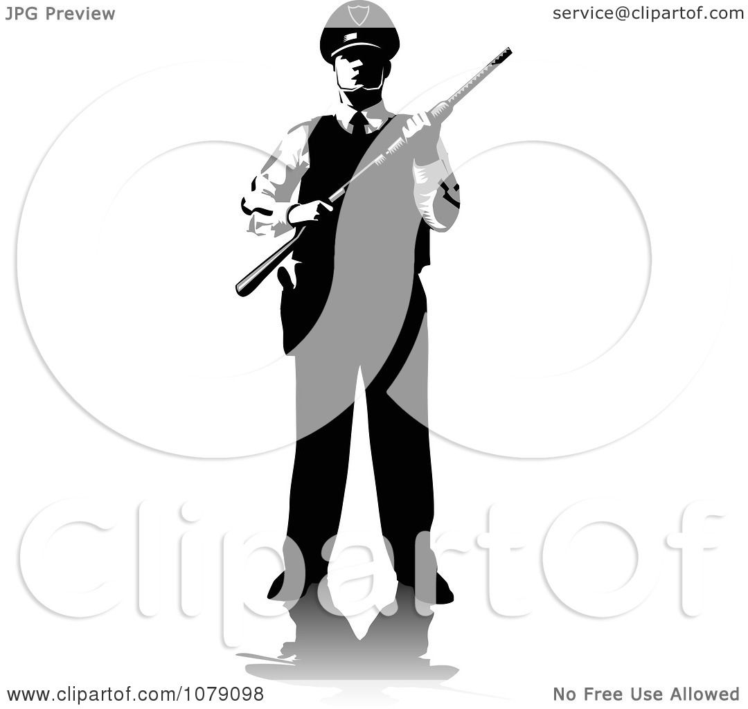 security guard clipart black and white - photo #29