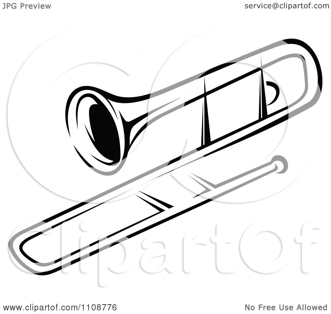 free clip art black and white musical instruments - photo #50