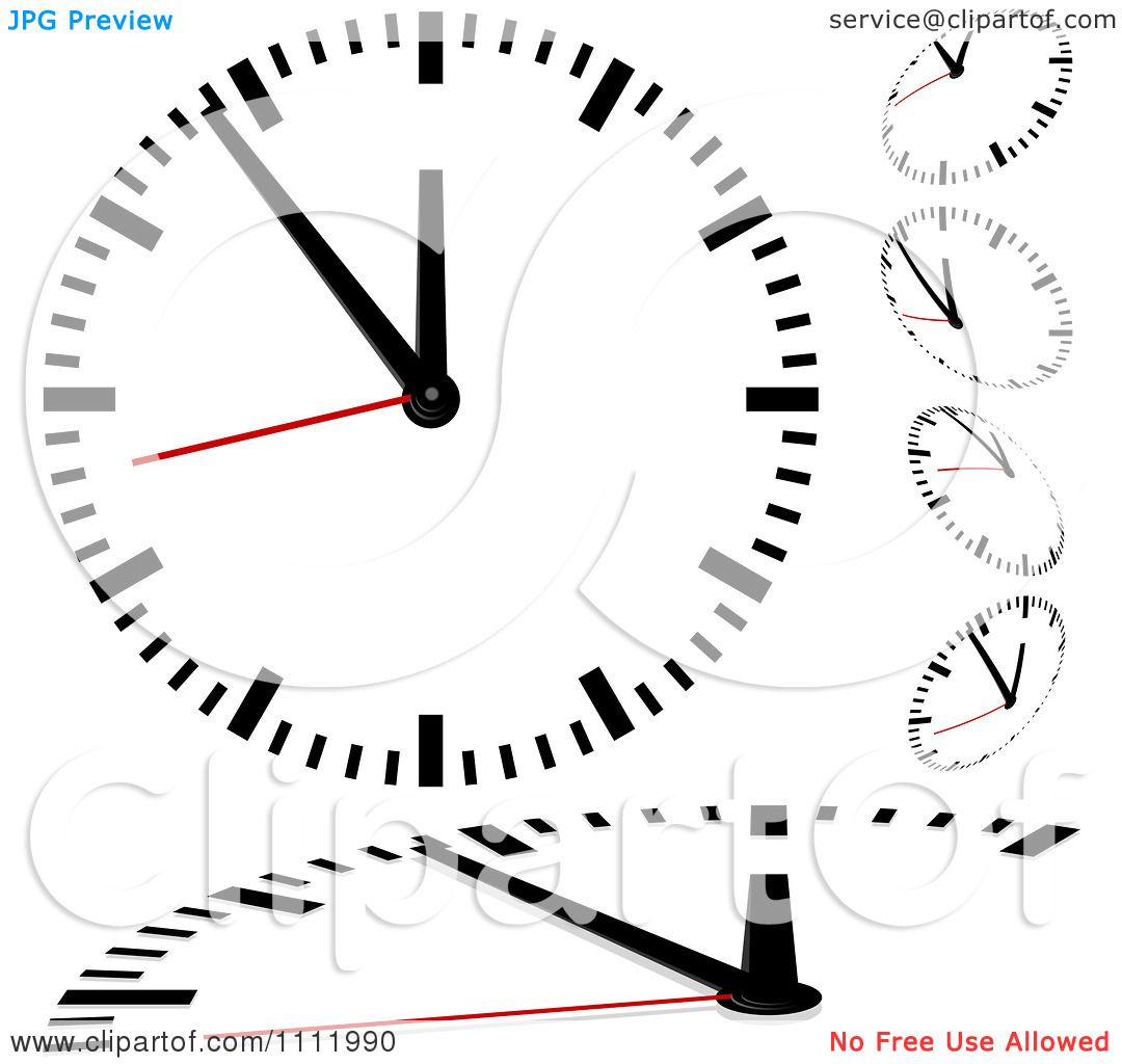 wall clock clipart black and white - photo #44