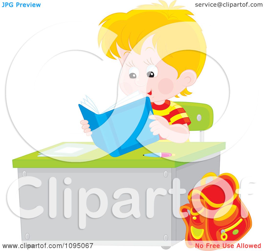 free clipart of a boy reading a book - photo #47