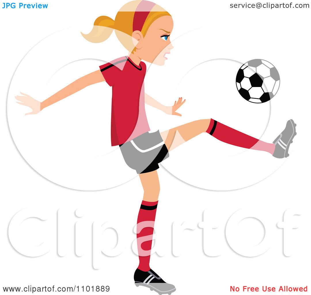clipart of girl playing soccer - photo #20