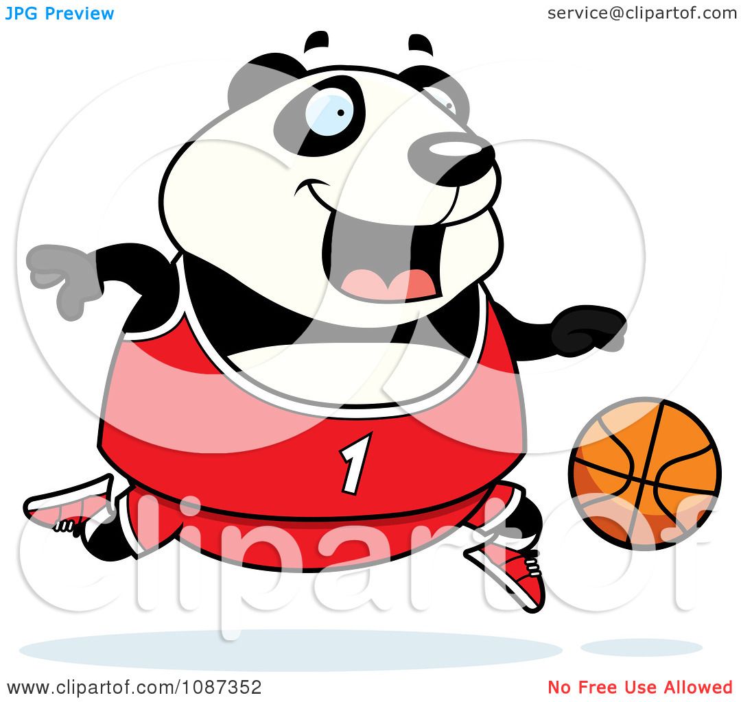 clipart panda basketball - photo #7