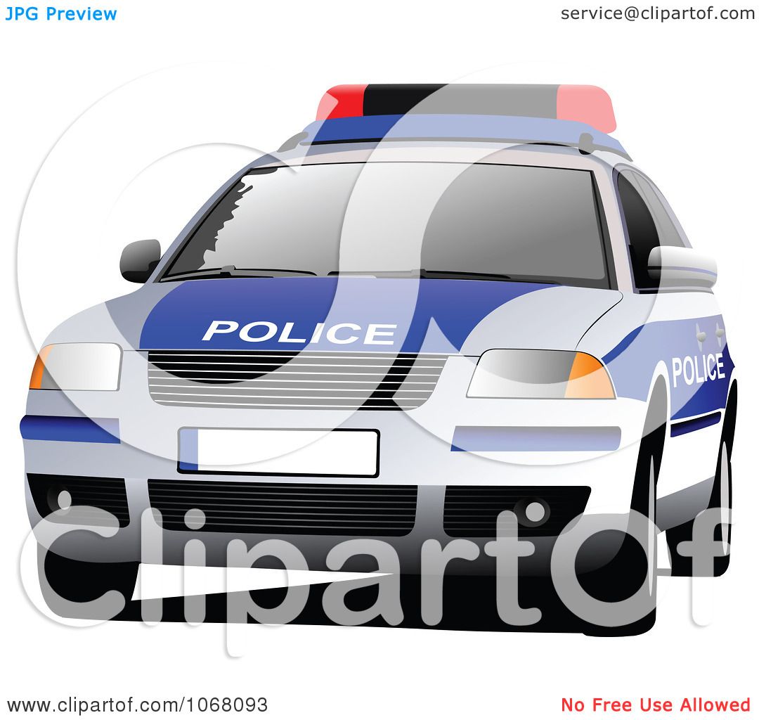 Clipart Cop Car 1 - Royalty Free Vector Illustration by leonid #1068093