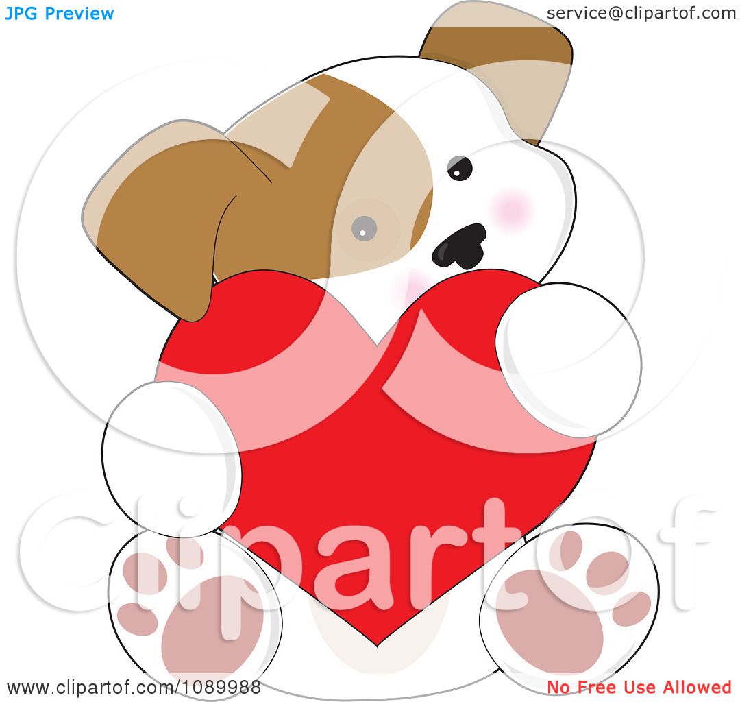 free dog valentine clipart - photo #14