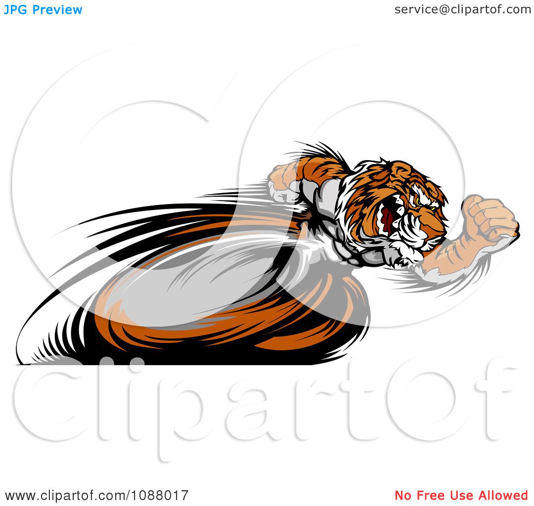 tiger running clipart - photo #44