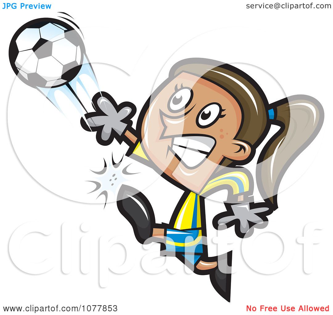 clipart girl playing soccer - photo #46