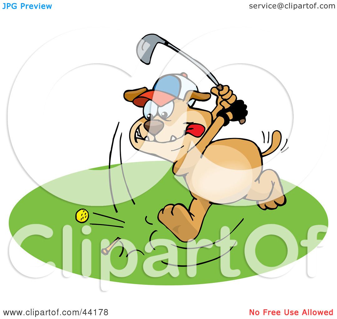 dog golfing clipart - photo #30