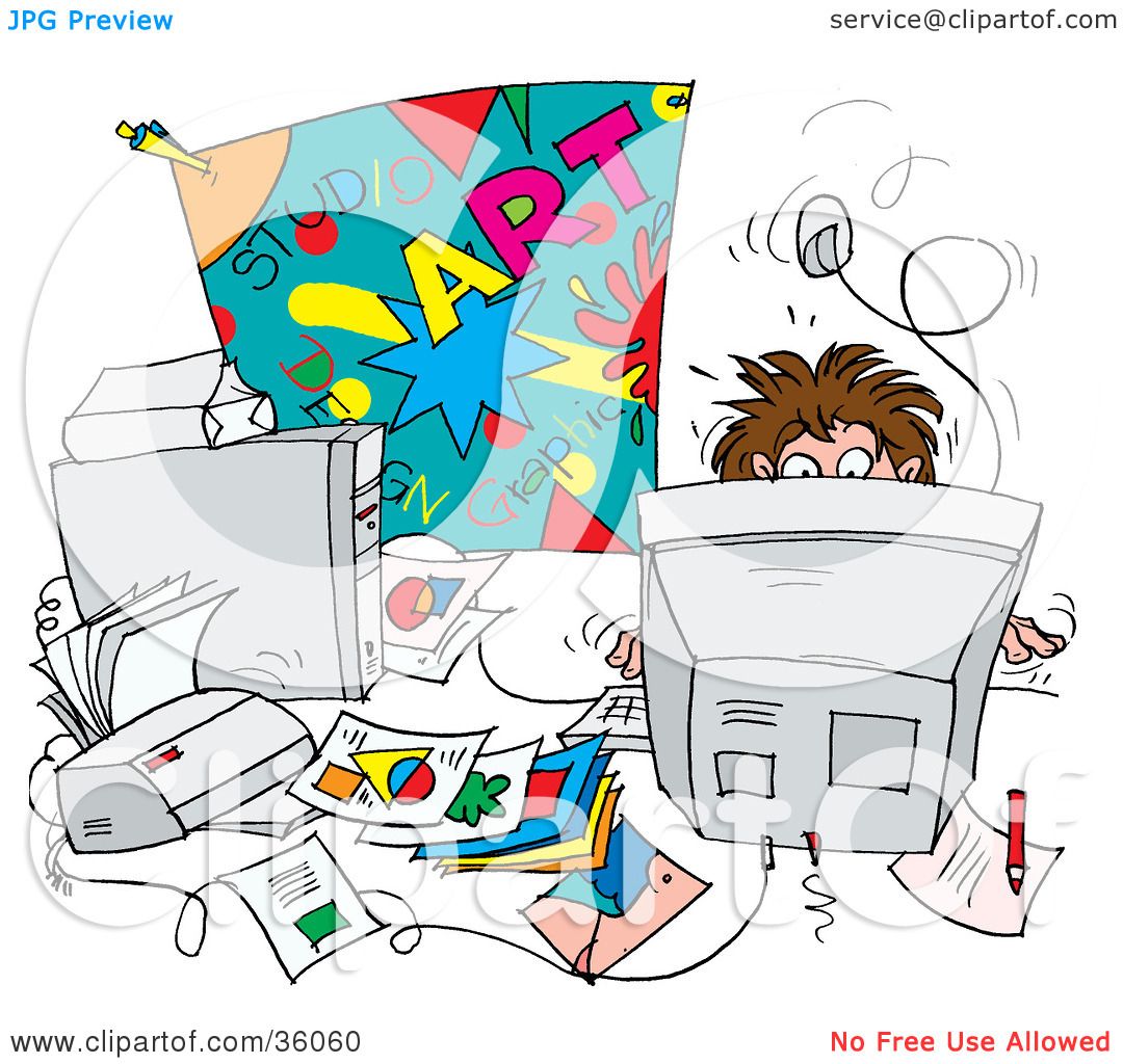 free clipart messy office - photo #49