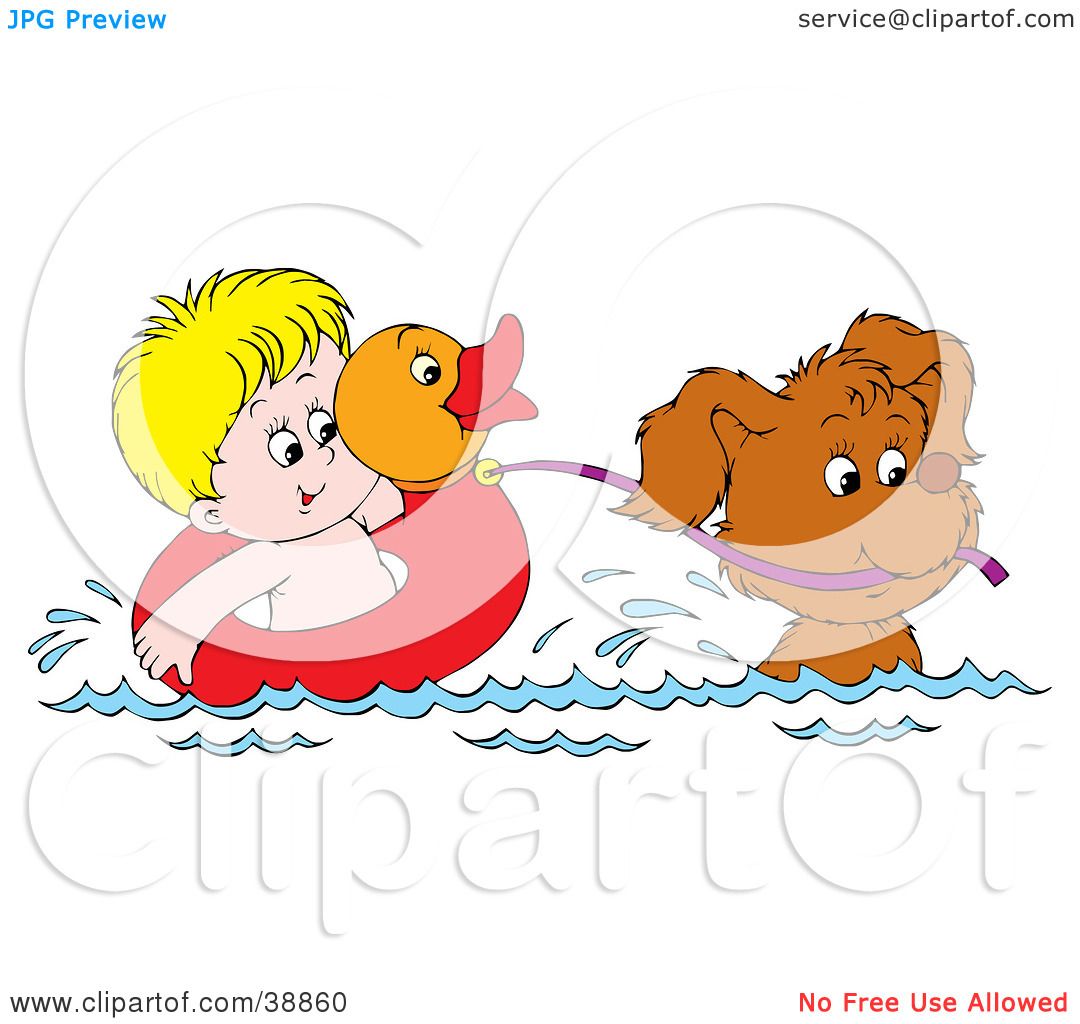 clipart dog swimming - photo #9