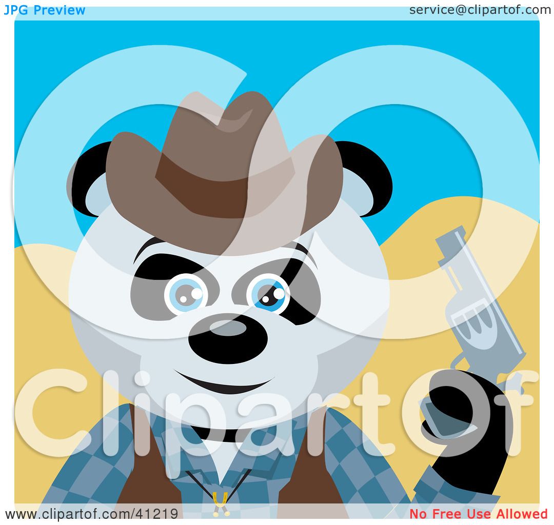 clipart panda cowboy - photo #27