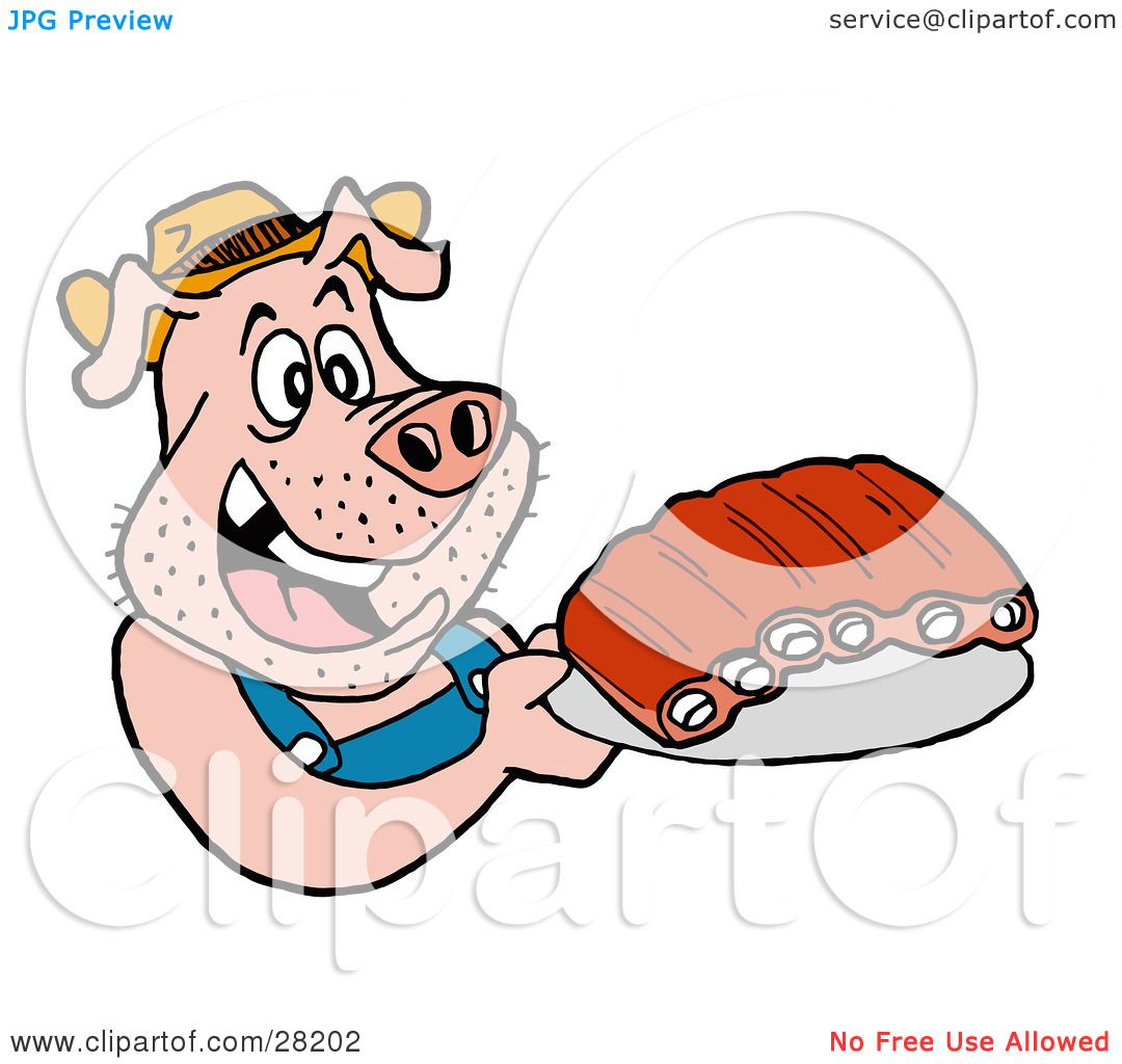 pig eating clipart - photo #48