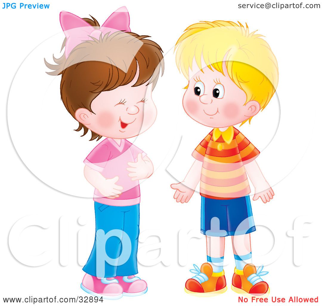 clipart boy and girl talking - photo #32