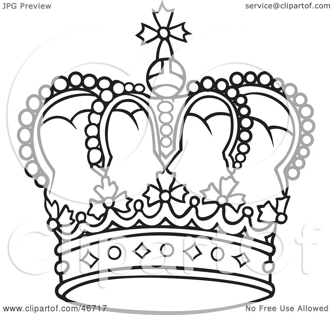 clipart crown black and white - photo #49
