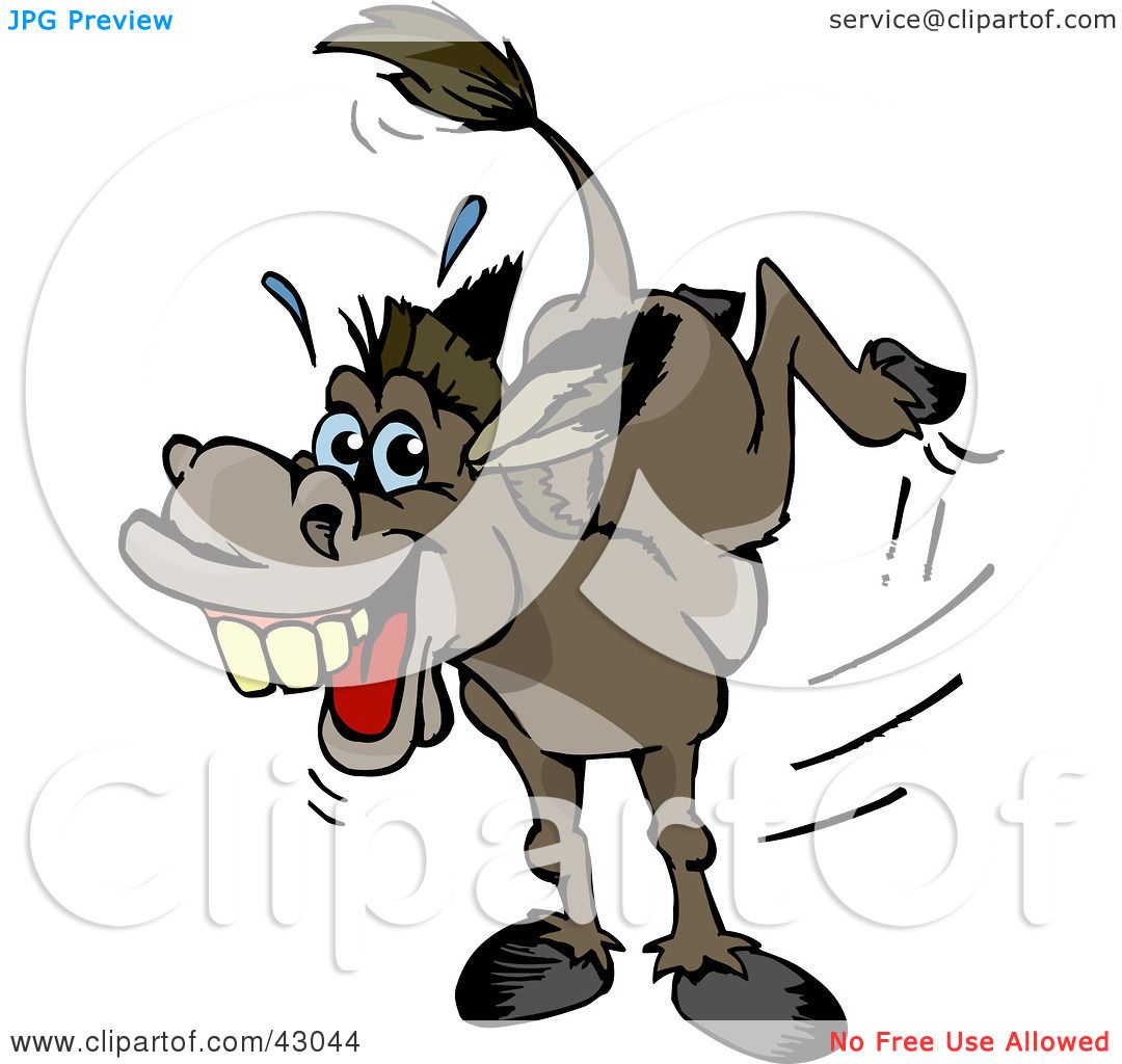free clipart donkey kicking - photo #41