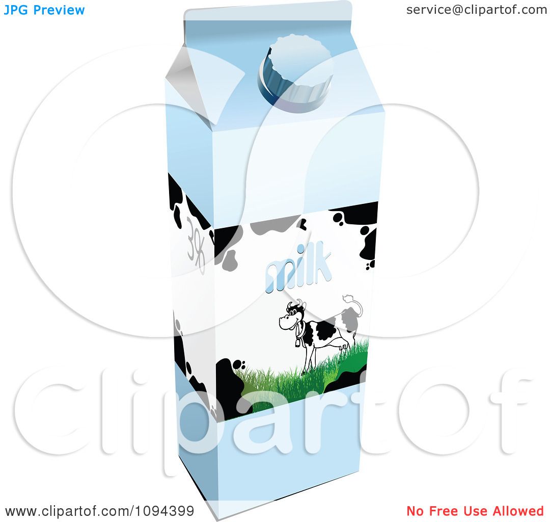 Clipart Milk Carton - Royalty Free Vector Illustration by leonid #1094399