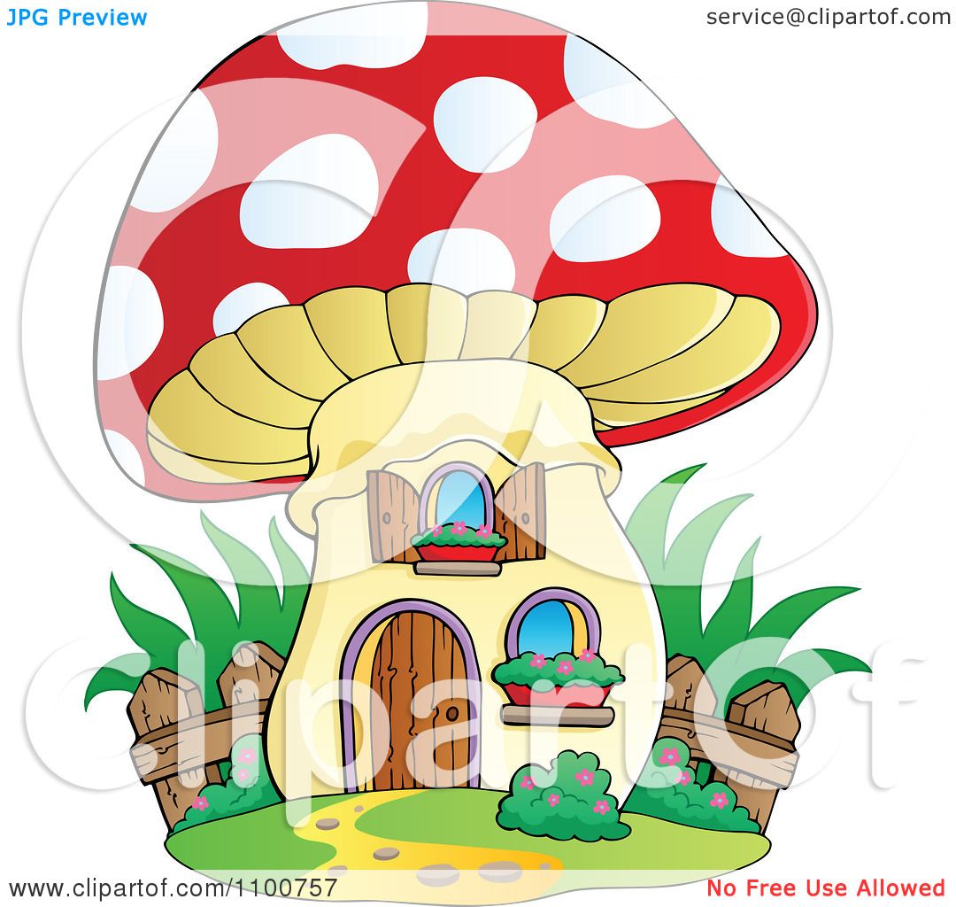 mushroom house clipart - photo #35