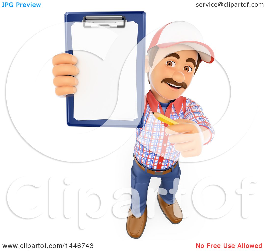 clipart of man holding clipboard - photo #27