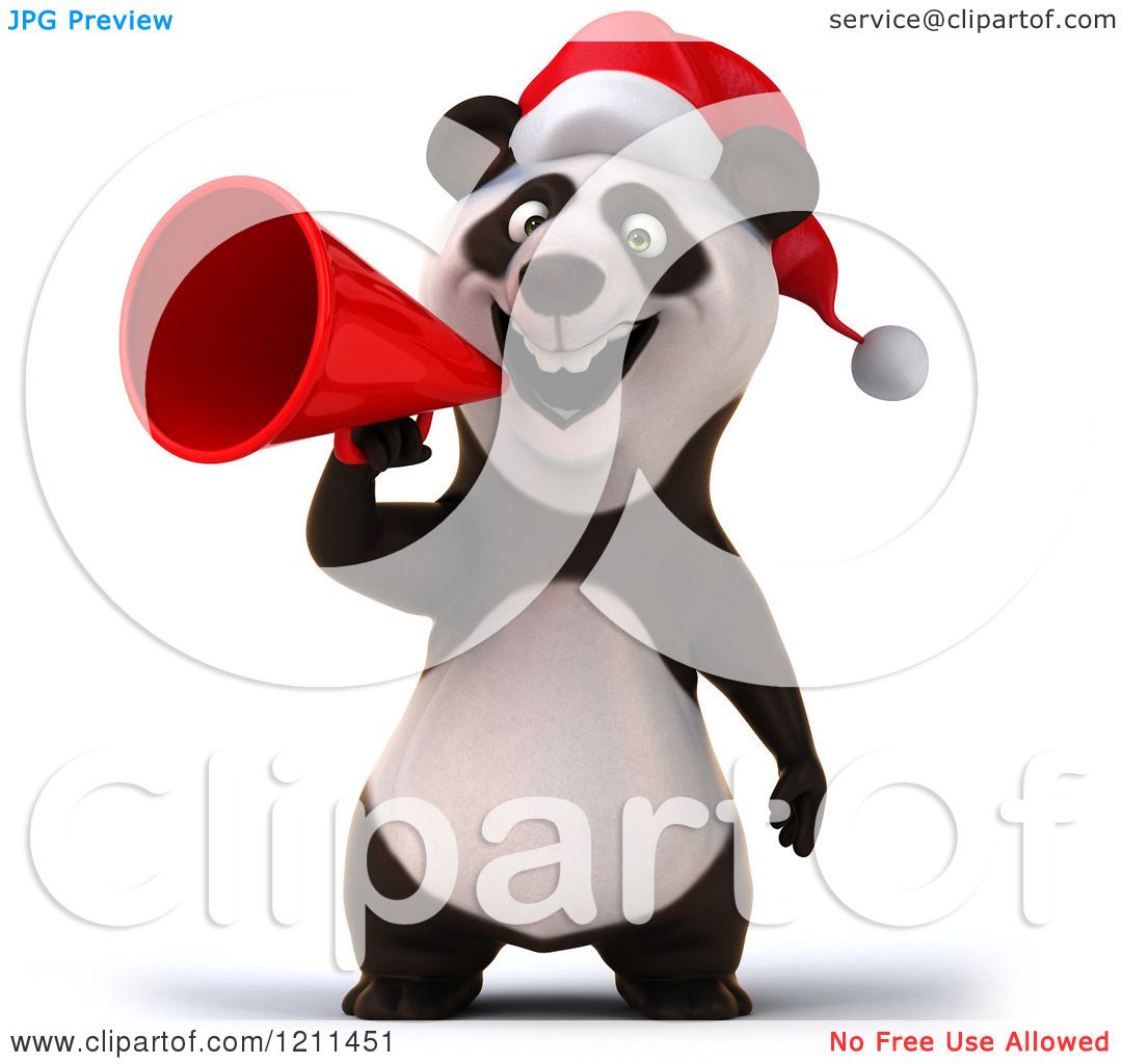 clipart panda santa - photo #48