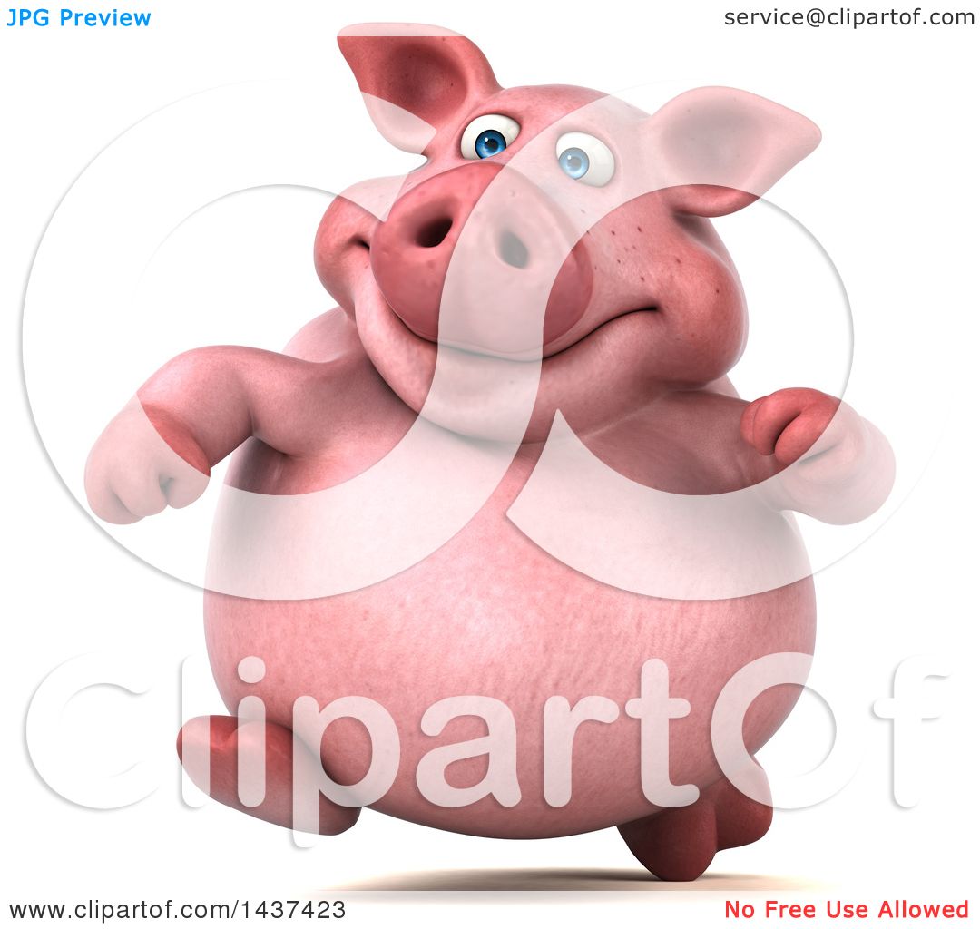 free clip art running pig - photo #47