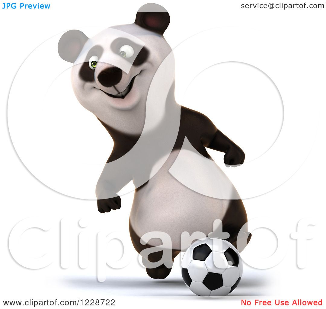 clipart panda soccer - photo #46