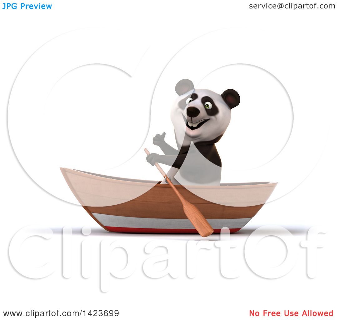 clipart panda boat - photo #9