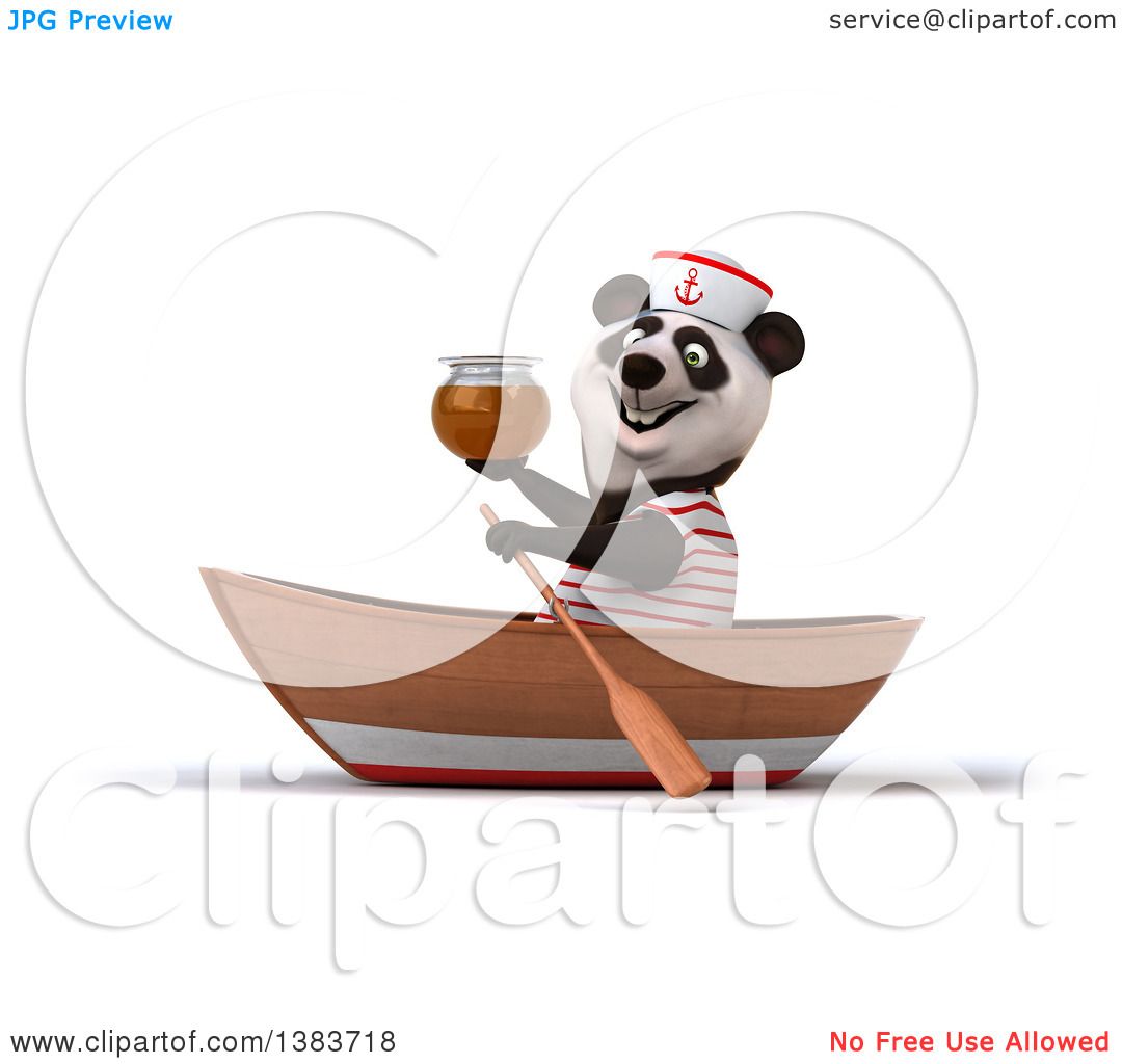 clipart panda boat - photo #15