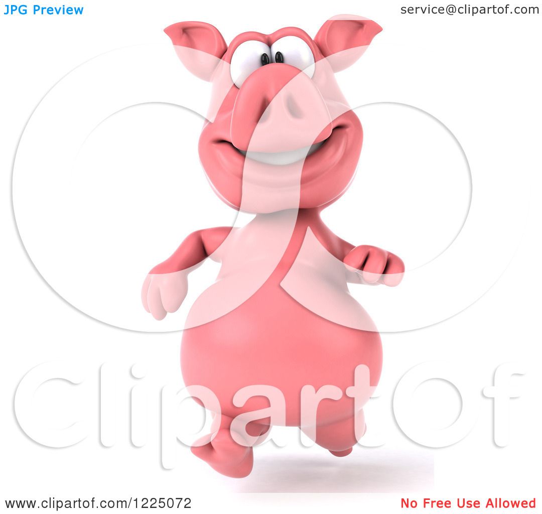 free clip art running pig - photo #25
