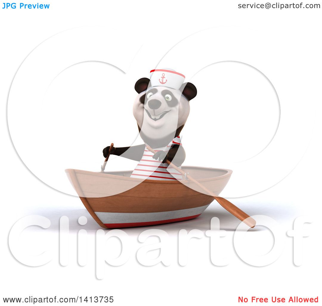 clipart panda boat - photo #16