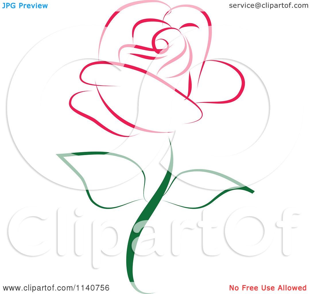 Rose Clip Art Outline