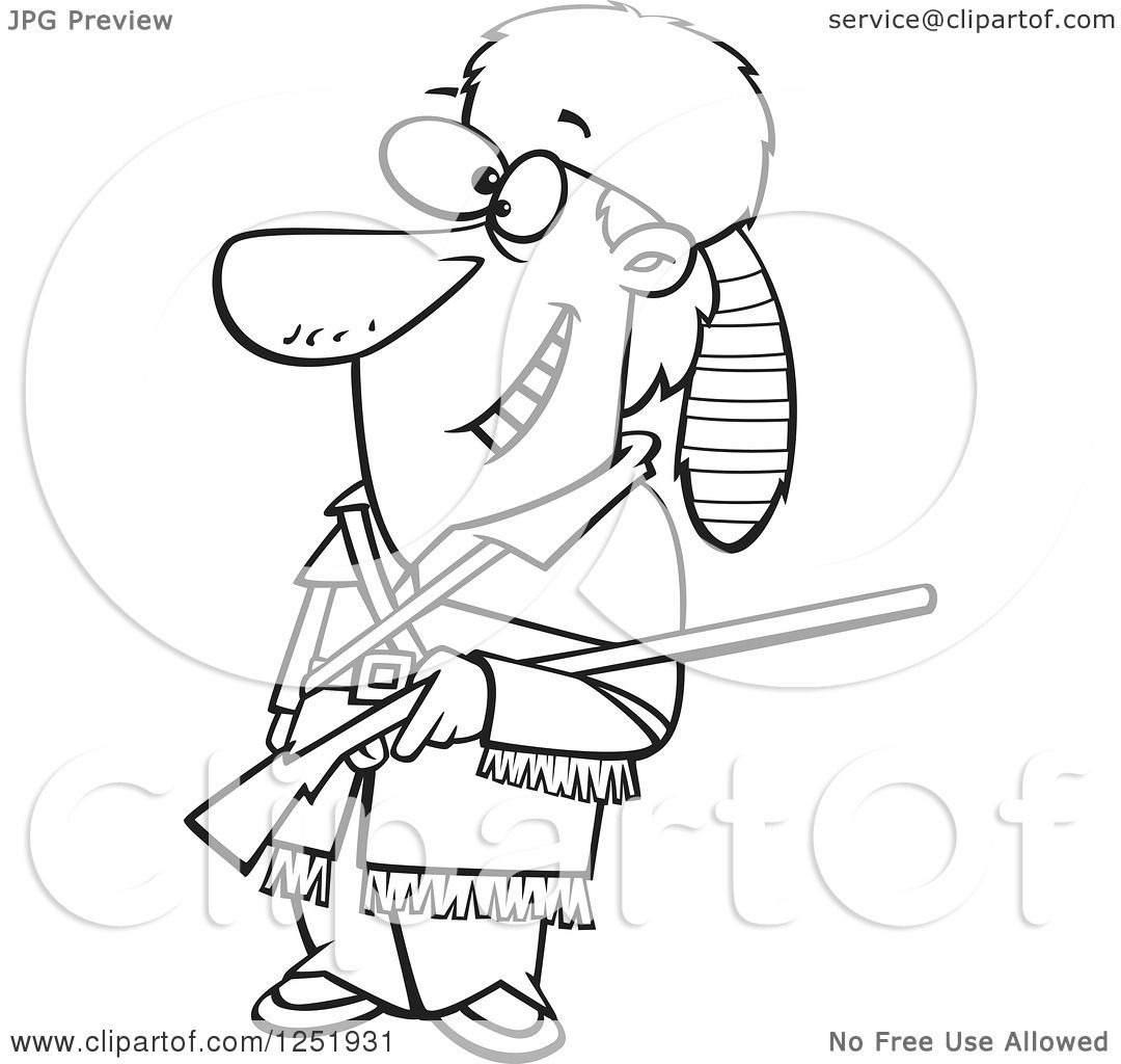 davy crocket coloring pages - photo #12